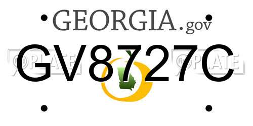 GV8727C Georgia License Plate