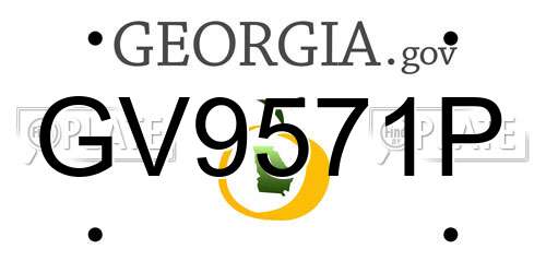GV9571P Georgia License Plate