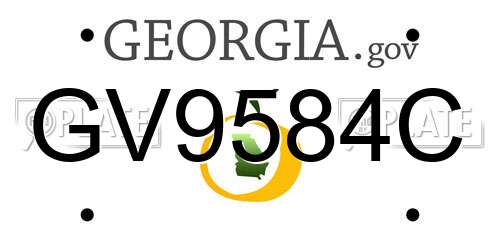 GV9584C Georgia License Plate
