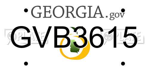 GVB3615 Georgia License Plate