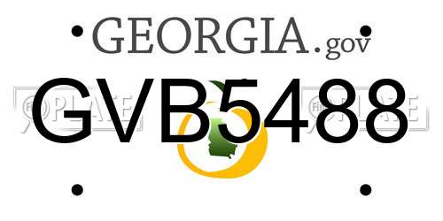 GVB5488 Georgia License Plate