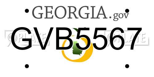 GVB5567 Georgia License Plate