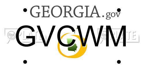 GVCWM Georgia License Plate