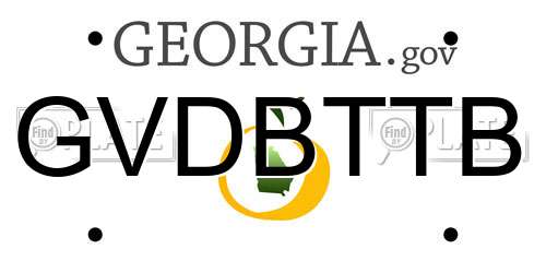 GVDBTTB Georgia License Plate