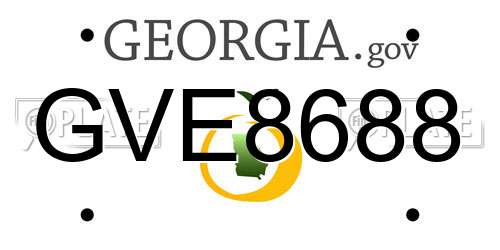 GVE8688 Georgia License Plate