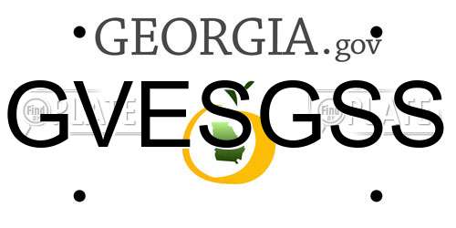 GVESGSS Georgia License Plate