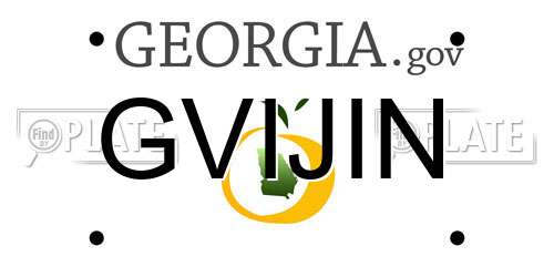 GVIJIN Georgia License Plate