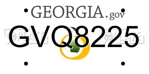 GVQ8225 Georgia License Plate