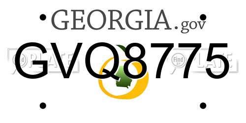 GVQ8775 Georgia License Plate