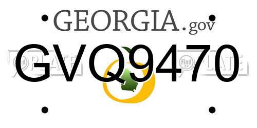 GVQ9470 Georgia License Plate