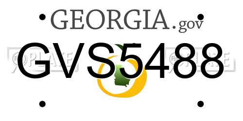 GVS5488 Georgia License Plate