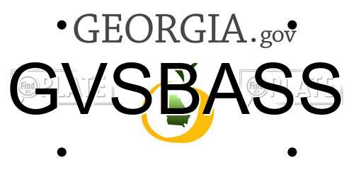 GVSBASS Georgia License Plate