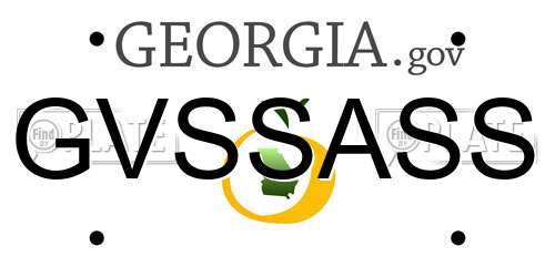 GVSSASS Georgia License Plate