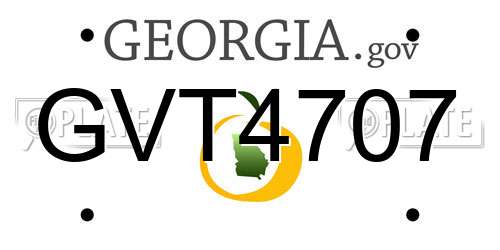 GVT4707 Georgia License Plate