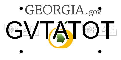 GVTATOT Georgia License Plate