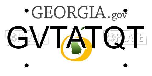 GVTATQT Georgia License Plate