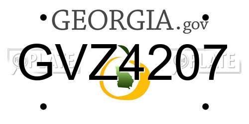 GVZ4207 Georgia License Plate