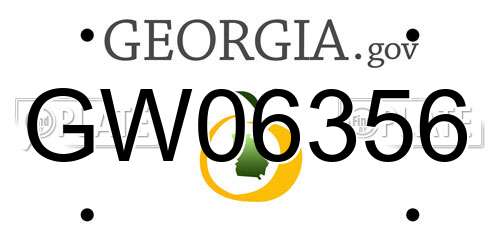 GW06356 Georgia License Plate
