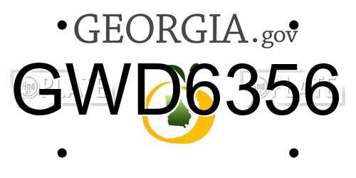 GWD6356 Georgia License Plate