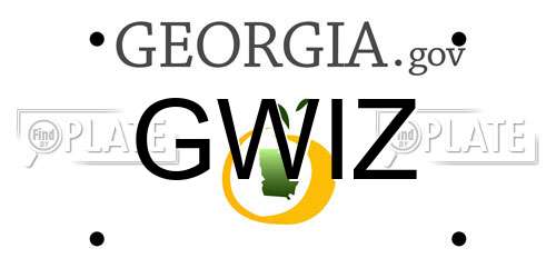 GWIZ Georgia License Plate