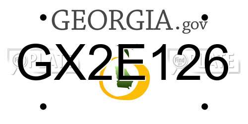 GX2E126 Georgia License Plate