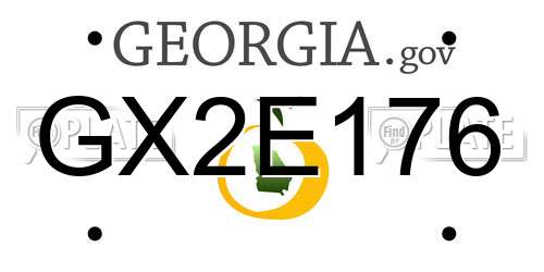 GX2E176 Georgia License Plate