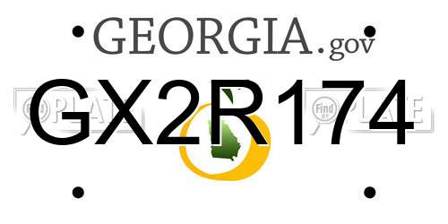 GX2R174 Georgia License Plate