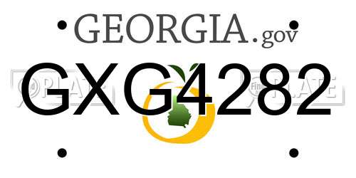 GXG4282 Georgia License Plate