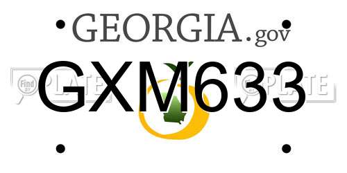 GXM633 Georgia License Plate
