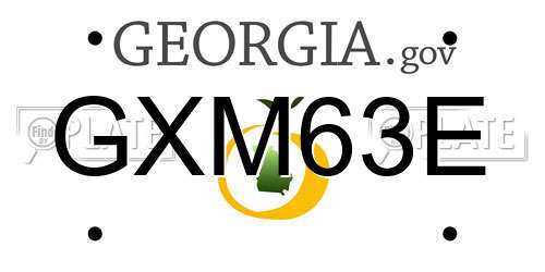 GXM63E Georgia License Plate