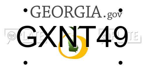 GXNT49 Georgia License Plate
