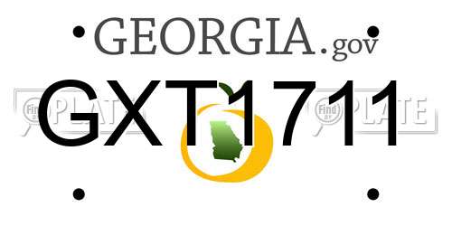 GXT1711 Georgia License Plate