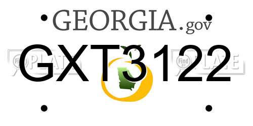 GXT3122 Georgia License Plate