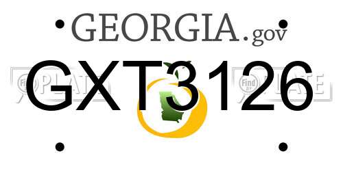 GXT3126 Georgia License Plate
