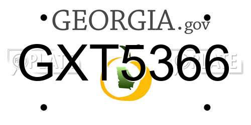 GXT5366 Georgia License Plate
