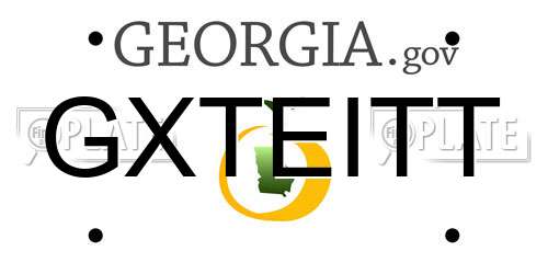 GXTEITT Georgia License Plate