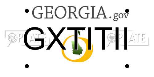 GXTITII Georgia License Plate