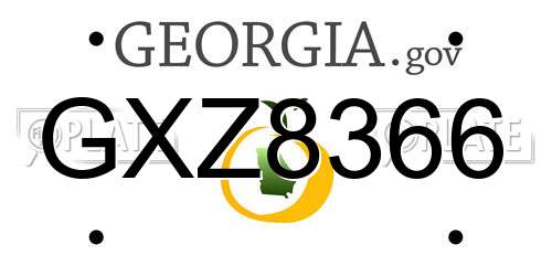 GXZ8366 Georgia License Plate
