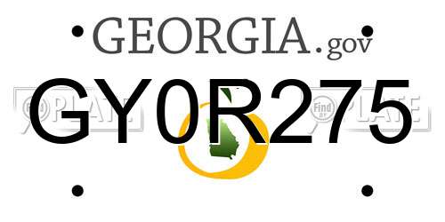 GY0R275 Georgia License Plate