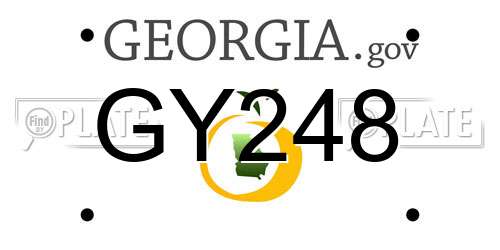GY248 Georgia License Plate