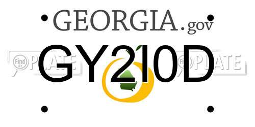 GY2I0D Georgia License Plate