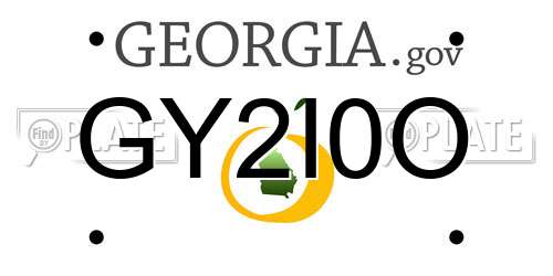 GY2I0O Georgia License Plate