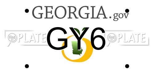 GY6 Georgia License Plate