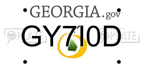 GY7I0D Georgia License Plate