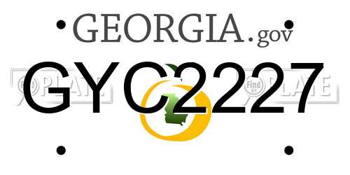 GYC2227 Georgia License Plate