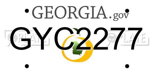 GYC2277 Georgia License Plate