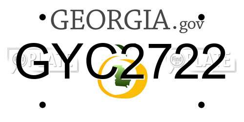 GYC2722 Georgia License Plate