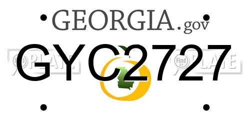 GYC2727 Georgia License Plate
