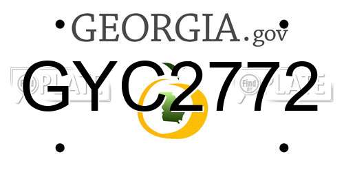 GYC2772 Georgia License Plate