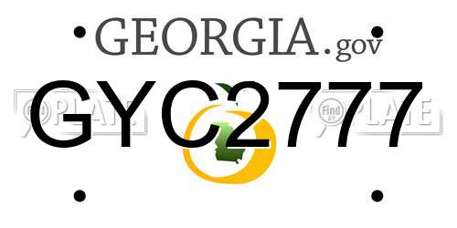 GYC2777 Georgia License Plate